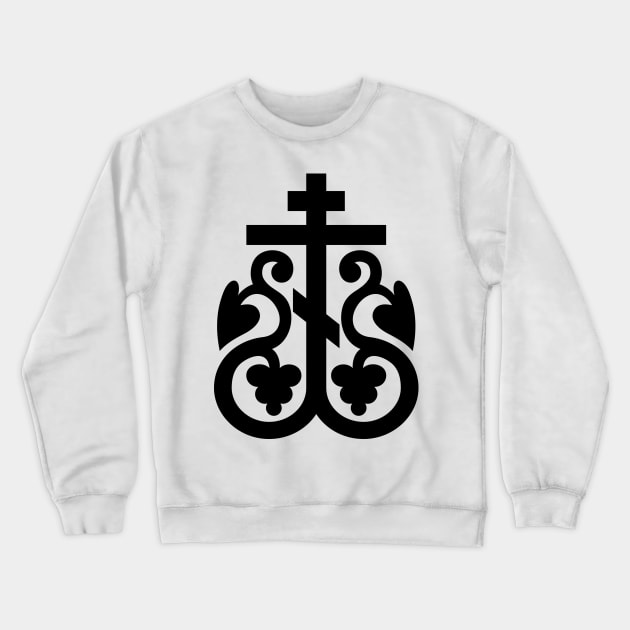 Eastern Orthodox Cross Crewneck Sweatshirt by thecamphillips